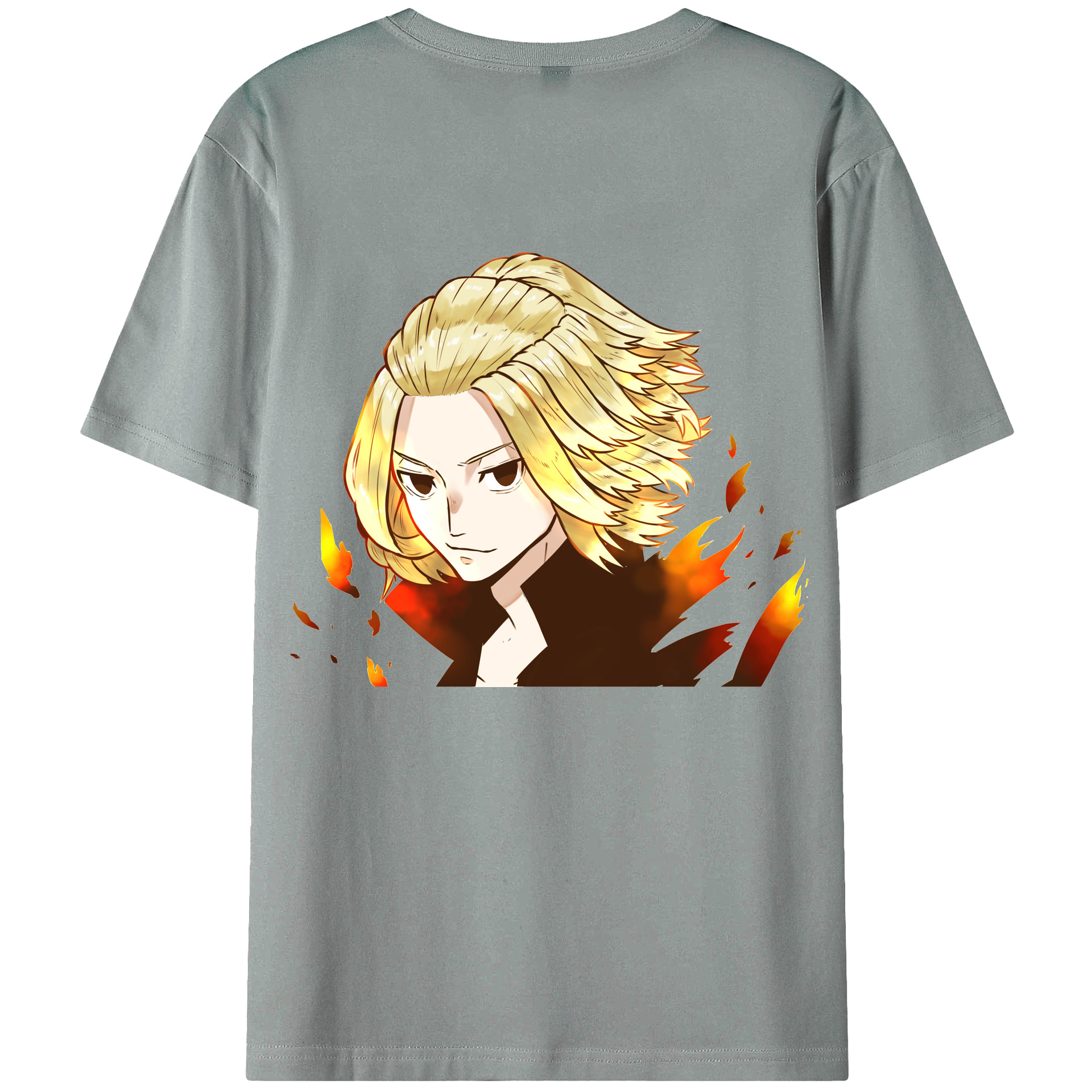 （画像用） 東京リベンジャーズ Tokyo Revengers 綿100％ メンズ半袖Tシャツ（バックプリント） 通気性